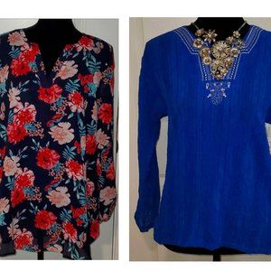 Woman's Blouse Size Medium Lot (2 pcs)